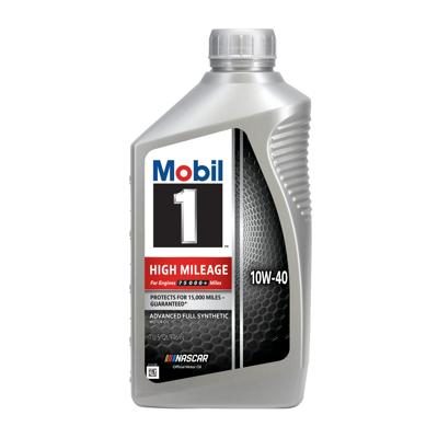 Mobil High Mileage Motor Oil 10w40 Full Synthetic 1 Qt Us at NAPA (Auto)