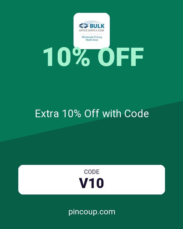 Bulk Office Supply coupon: Extra 10% Off with Code