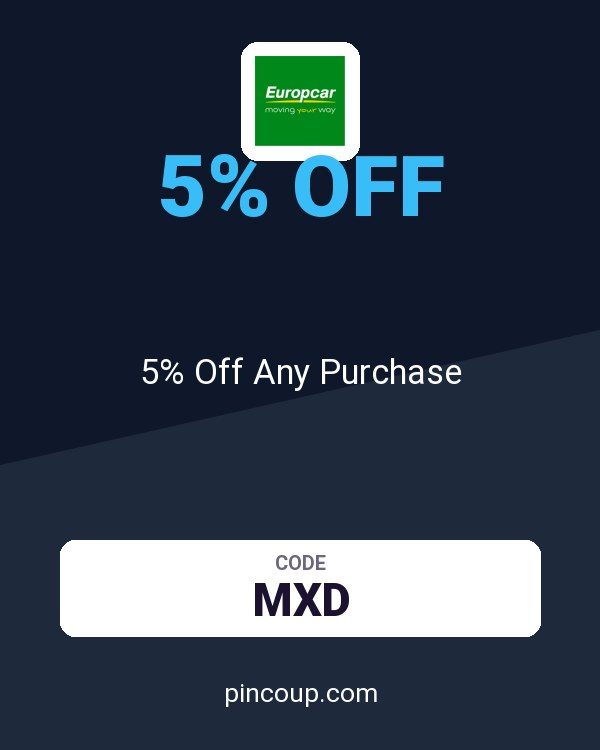 Europcar (US & Canada) coupon: 5% Off Any Purchase