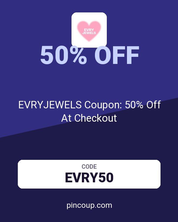 EVRYJEWELS Coupon: 50% Off At Checkout