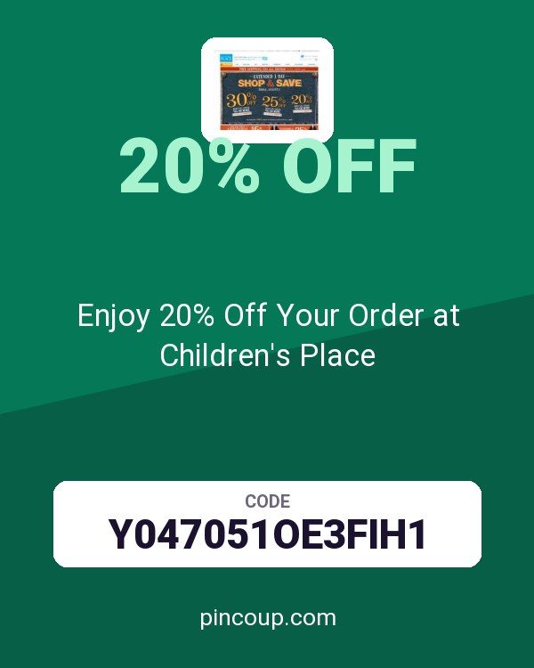 The Children's Place coupon: Enjoy 20% Off Your Order at Children's Place