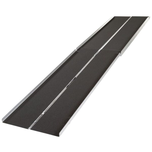 12' Non-Skid, Multi-Fold Portable Ramp 600 lb. Capacity - Aluminum Portable Wheelchair Mobility Ramp by Silver Spring WCMF-12 at Discount Ramps