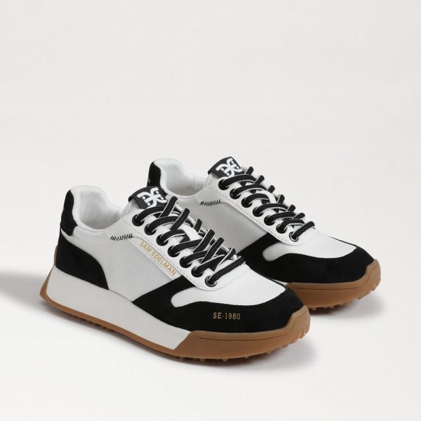 Layla Sneaker Black Suede/ White Nylon at Sam Edelman