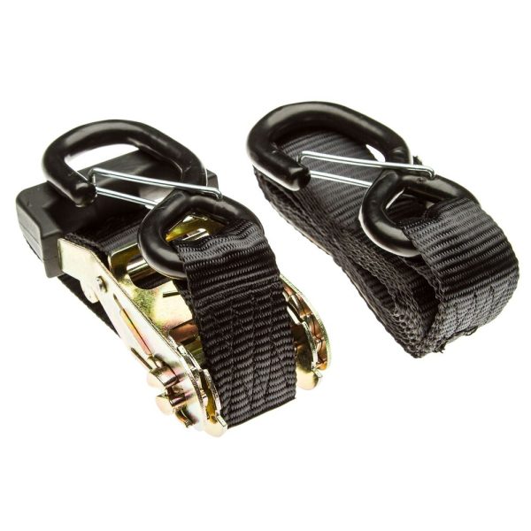 1-3/8" x 7' Ratchet Strap with S-Hooks , 2 Pack at Discount Ramps