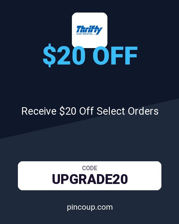 Thrifty Rent-A-Car System, Inc. coupon: Receive $20 Off Select Orders