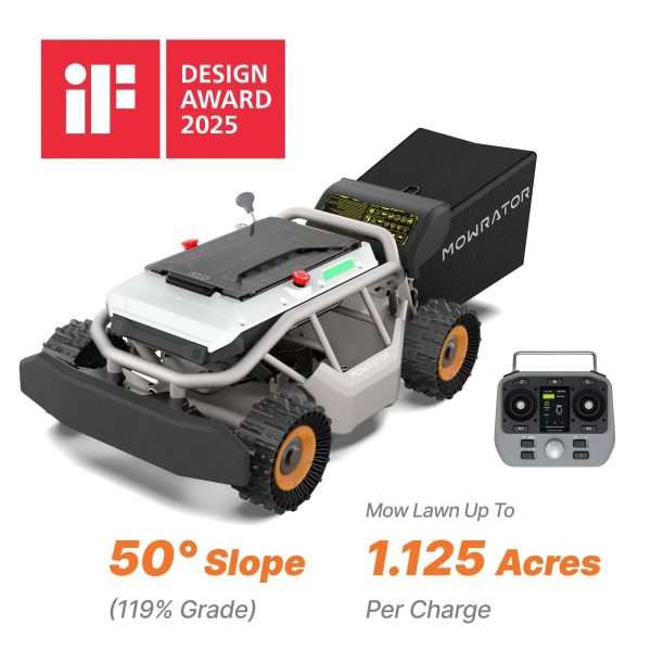 Mowrator S1 21" Leaf & Lawn 4WD 119% Slope (50°) Remote Control Mower Grip Tread Tire Edition at Reemo Innovation Limited