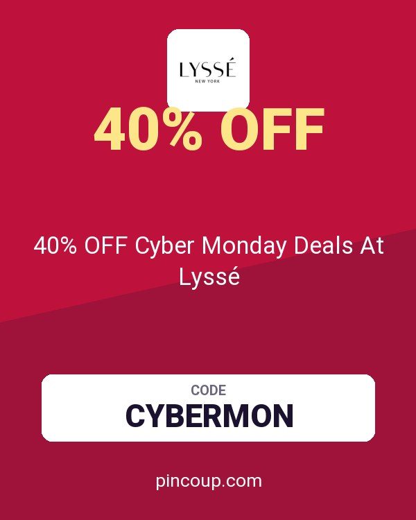 Lysse coupon: 40% OFF Cyber Monday Deals At Lyssé
