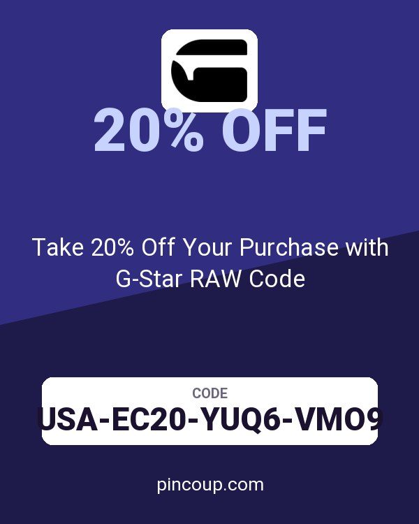 Take 20% Off Your Purchase with G-Star RAW Code