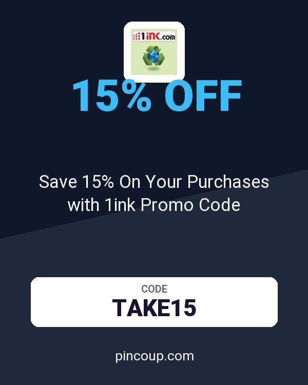 1ink.com coupon: Save 15% On Your Purchases with 1ink Promo Code