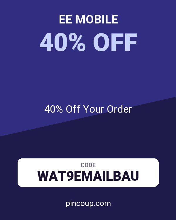 EE Mobile coupon: 40% Off Your Order
