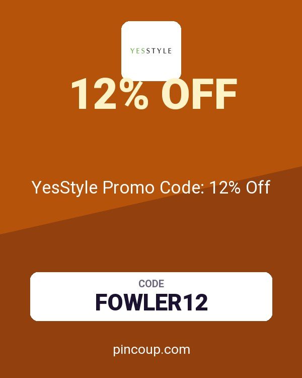 YesStyle US/ coupon: YesStyle Promo Code: 12% Off