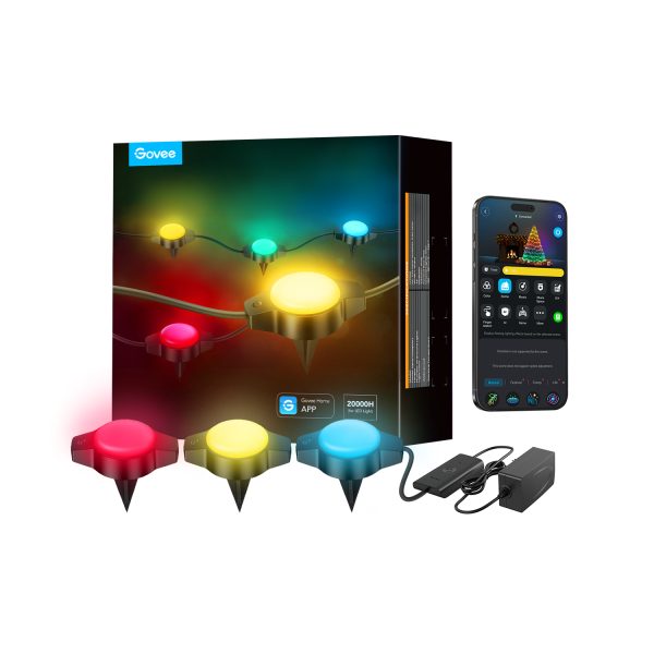 Refurbished Govee RGBIC Wi-Fi + Bluetooth Outdoor Ground Lights