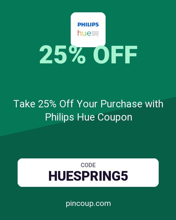 Take 25% Off Your Purchase with Philips Hue Coupon