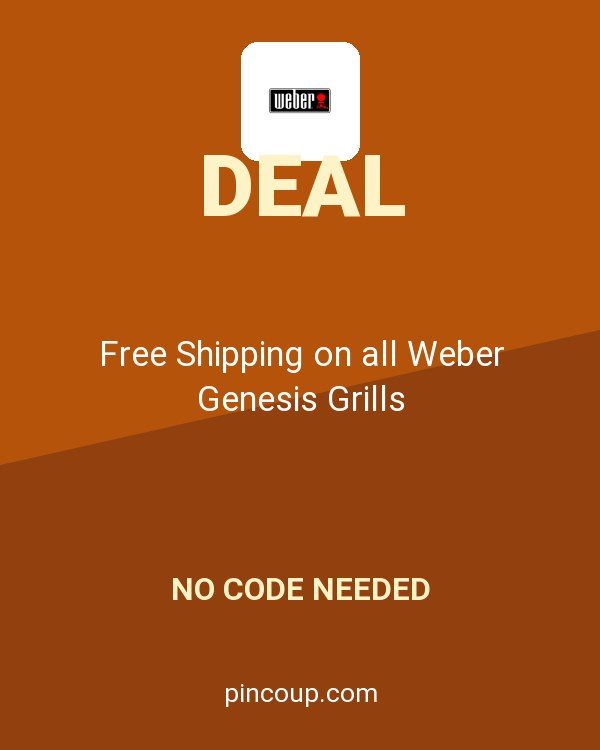 Weber Inc. coupon: Free Shipping on all Weber Genesis Grills