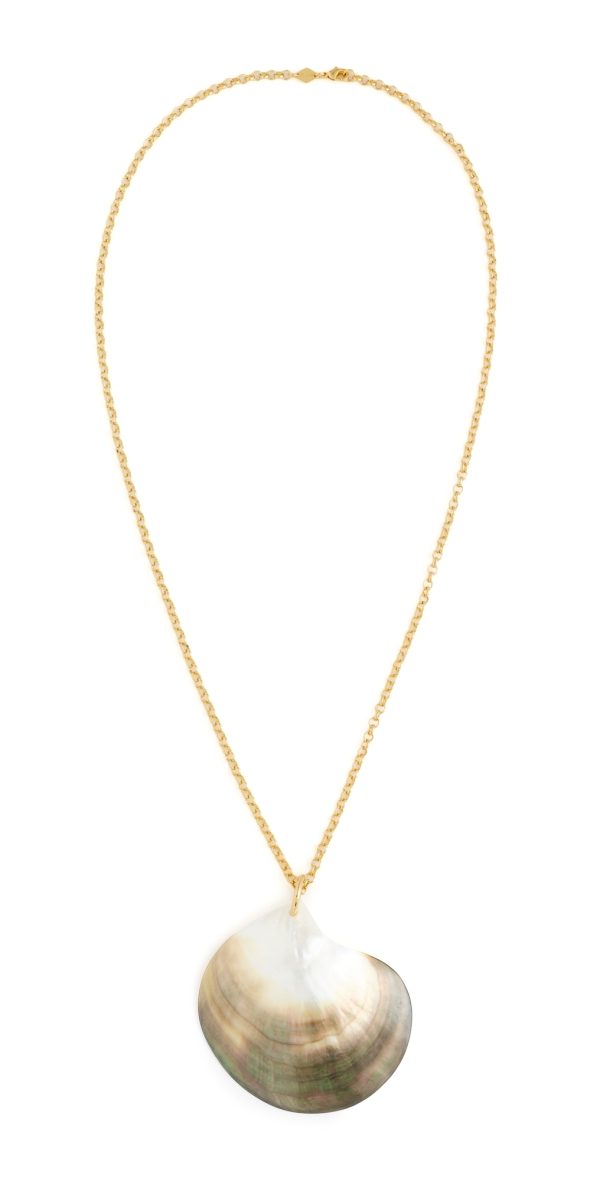 Anni Lu Golden Shell Necklace Ecru One Size at Shopbop