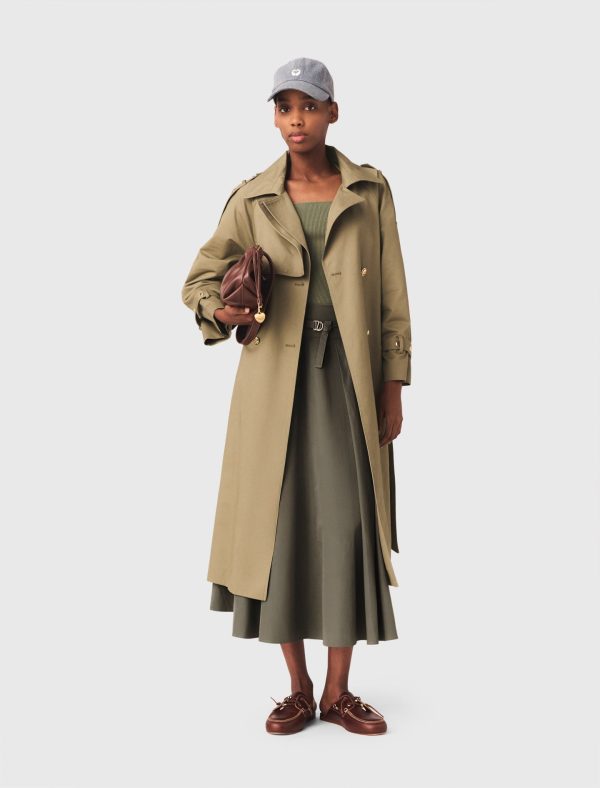 Studded trench coat at Maje