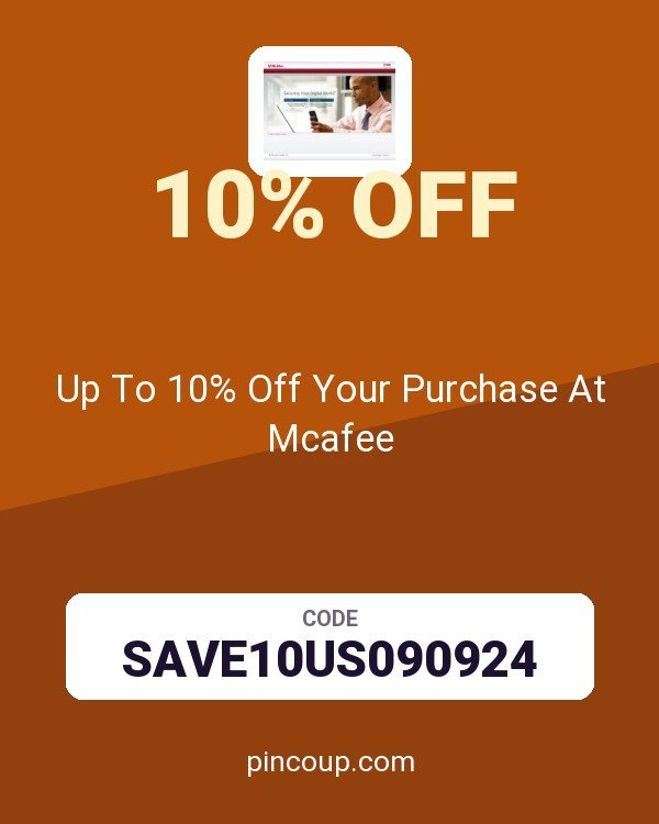 Up To 10% Off Your Purchase At Mcafee