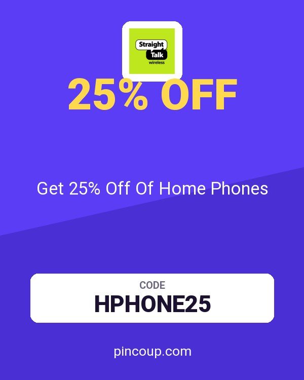 Straight Talk coupon: Get 25% Off Of Home Phones