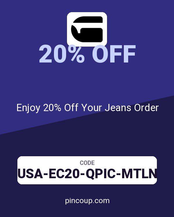 G-STAR coupon: Enjoy 20% Off Your Jeans Order