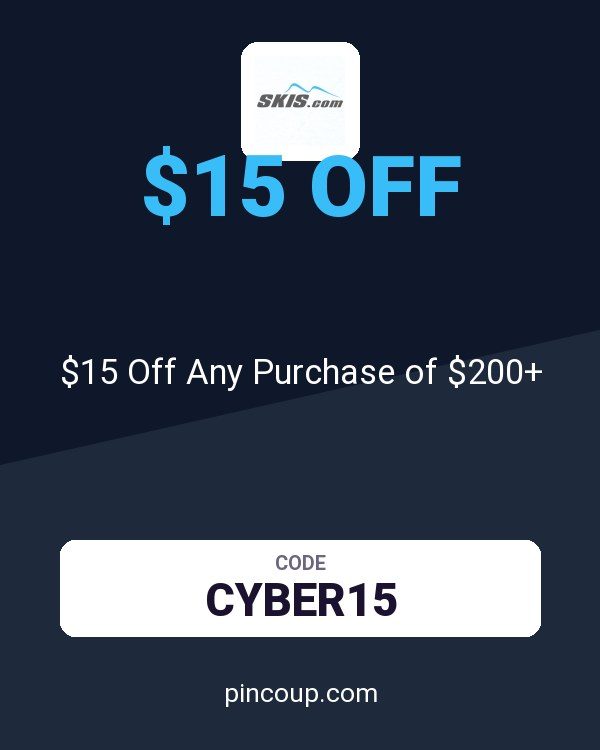 Skis.com coupon: $15 Off Any Purchase of $200+