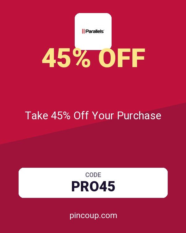 Parallels | Mac & Windows Virtualization coupon: Take 45% Off Your Purchase