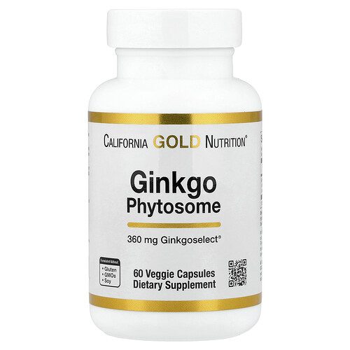 California Gold Nutrition, Ginkgo Phytosome, 360 mg, 60 Veggie Capsules at iHerb