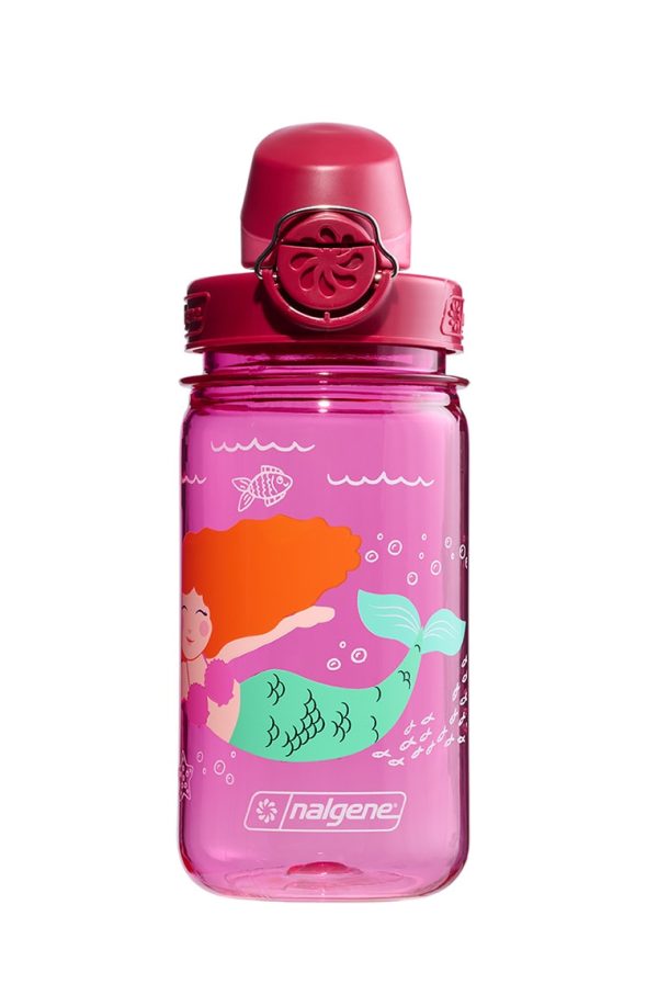 12oz On-The-Fly Kids Lock-Top Bottle with Graphics (Graphic: Fantastical Mermaid) at Nalgene