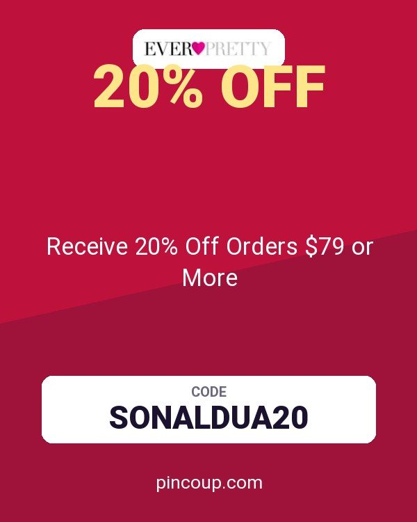 Ever-Pretty coupon: Receive 20% Off Orders $79 or More