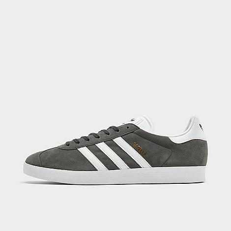 adidas Men's Originals Gazelle Casual Shoes in Solid Grey/White/Gold Metallic Size: 8.0 at Finish Line
