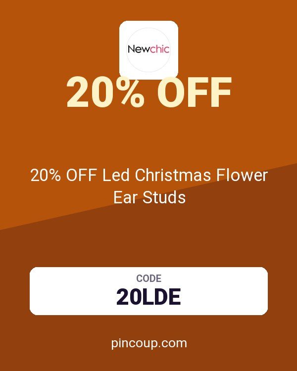 Newchic coupon: 20% OFF Led Christmas Flower Ear Studs