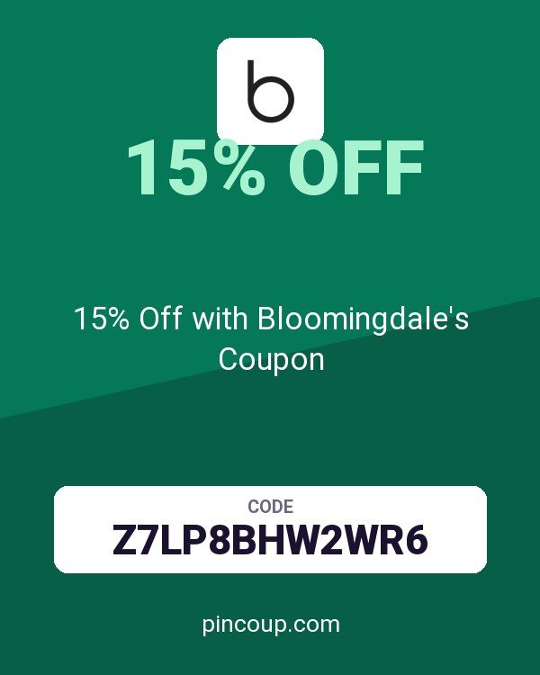 15% Off with Bloomingdale's Coupon