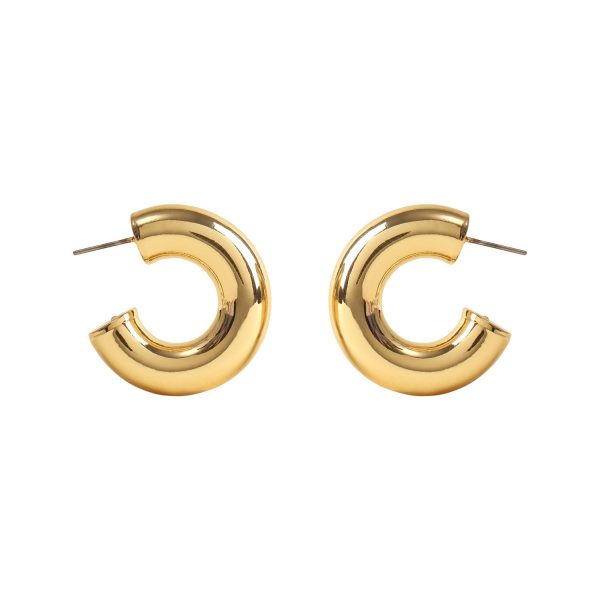Emma Gold Hoop Earrings at Mignonne Gavigan