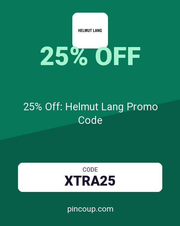 25% Off: Helmut Lang Promo Code