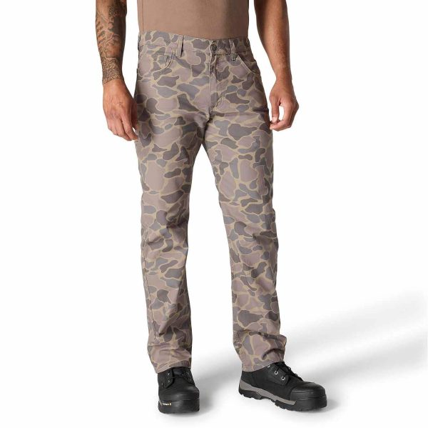 Carhartt Men's Relaxed Straight Rigby Pant | Khaki Vintage Camo | 33W 34L