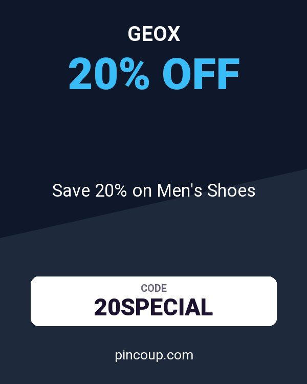 Geox coupon: Save 20% on Men's Shoes