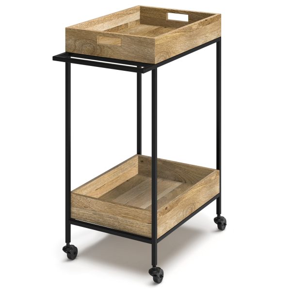Simons 24 inch Bar Cart in Mango at simpli-home