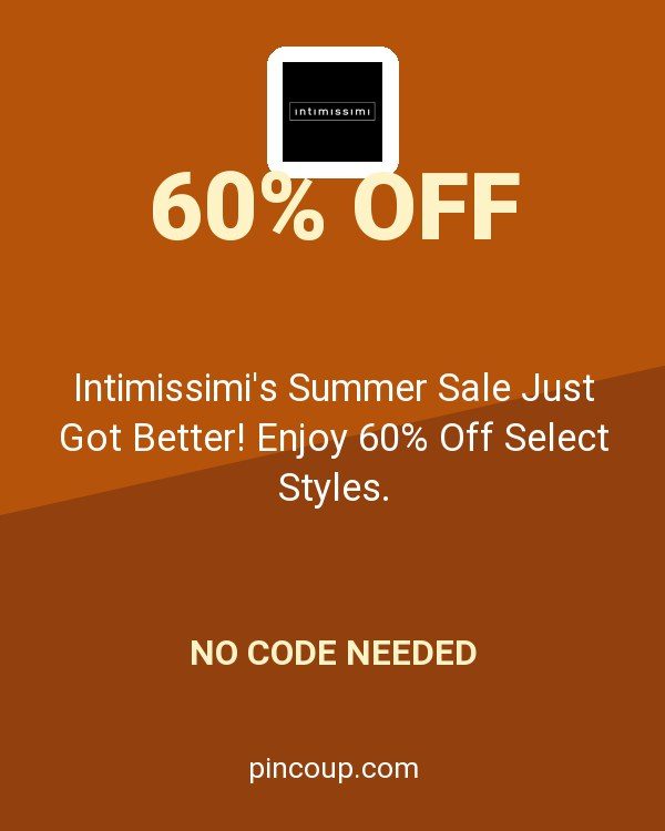 Intimissimi's Summer Sale Just Got Better! Enjoy 60% Off Select Styles.