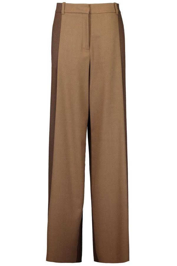 Mixed Pleated Wide-Leg Pants at Marissa Collections