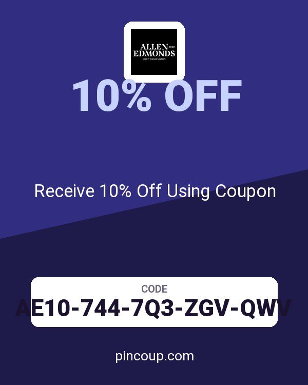Allen Edmonds: Receive 10% Off Using Coupon