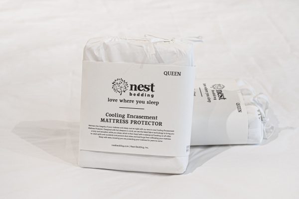 18" Cooling Cotton Waterproof Mattress Protector - Cal King / Encasement at Nest Bedding