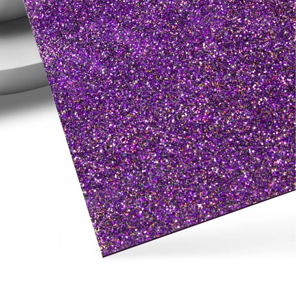 1/8" Glitter Opaque Glossy Acrylic Sheet (3pcs) - Purple at xTool
