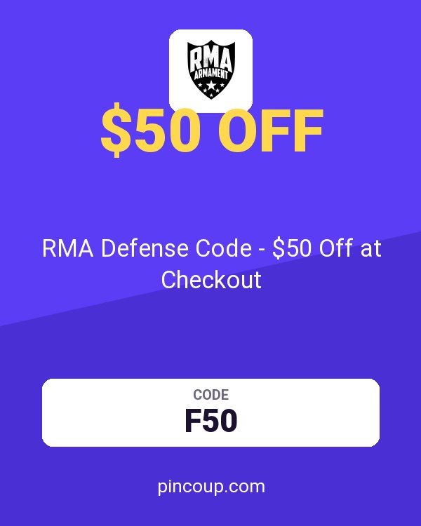 RMA Armament coupon: RMA Defense Code - $50 Off at Checkout