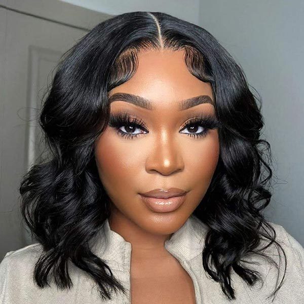 Flash Sale Ashimary 0 Skill Needed V Part Glueless Wig Short Bob Human Hair - V Part Wig / Body Wave / 10 at HONGKONG OSSILEE TRADING LIMITED