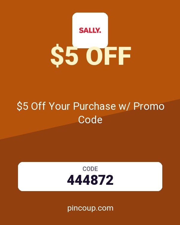 Sally Beauty coupon: $5 Off Your Purchase w/ Promo Code
