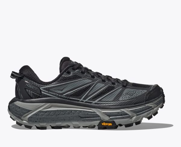 HOKA Mafate Speed 2 Shoes in Black/Castlerock, Size M 6/W 7 at Hoka One