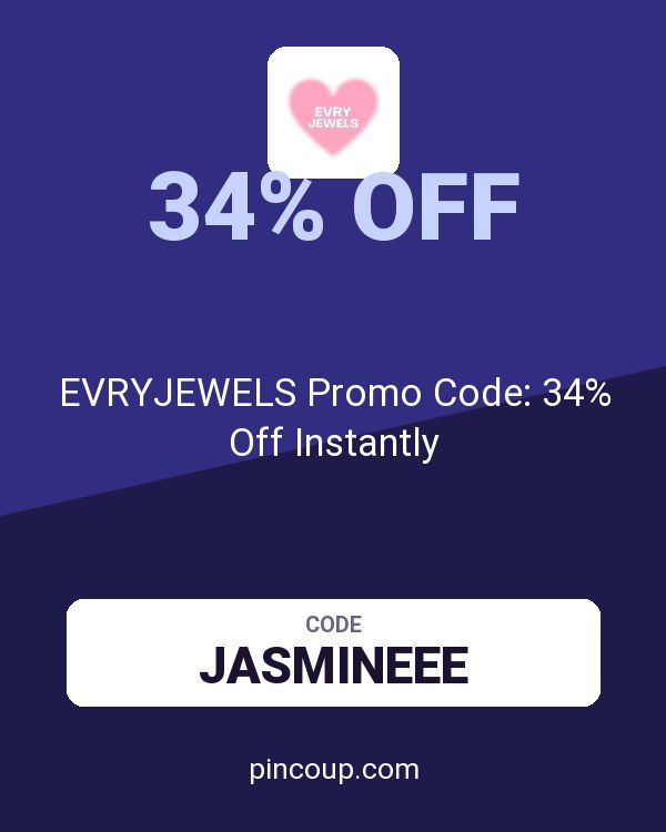 EVRYJEWELS Promo Code: 34% Off Instantly