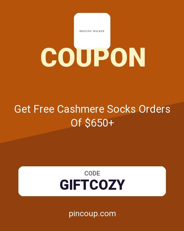 Brochu Walker coupon: Get Free Cashmere Socks Orders Of $650+