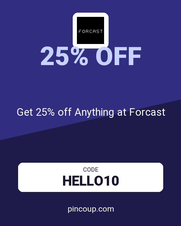 Get 25% off Anything at Forcast