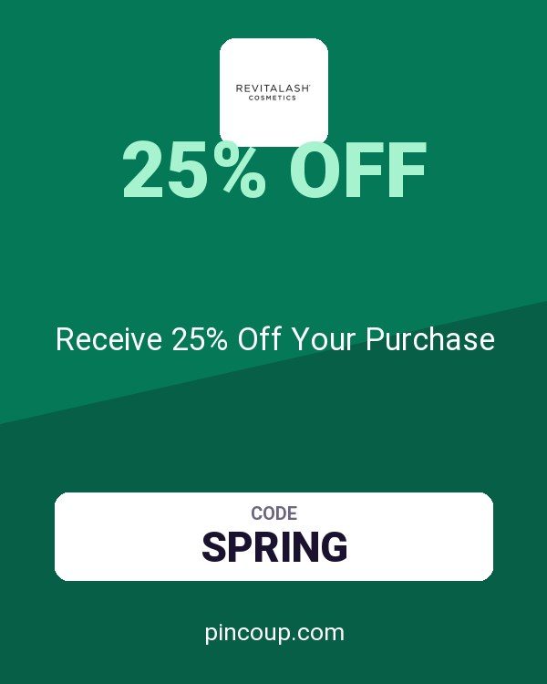 RevitaLash Cosmetics coupon: Receive 25% Off Your Purchase