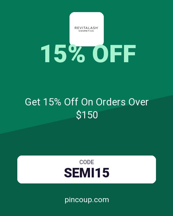 RevitaLash Cosmetics coupon: Get 15% Off On Orders Over $150
